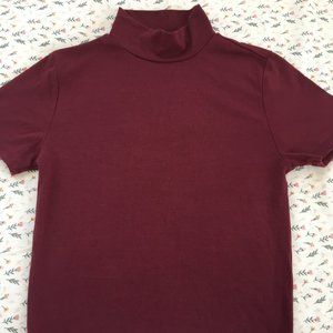 Forever 21 Maroon Mock Neck Crop